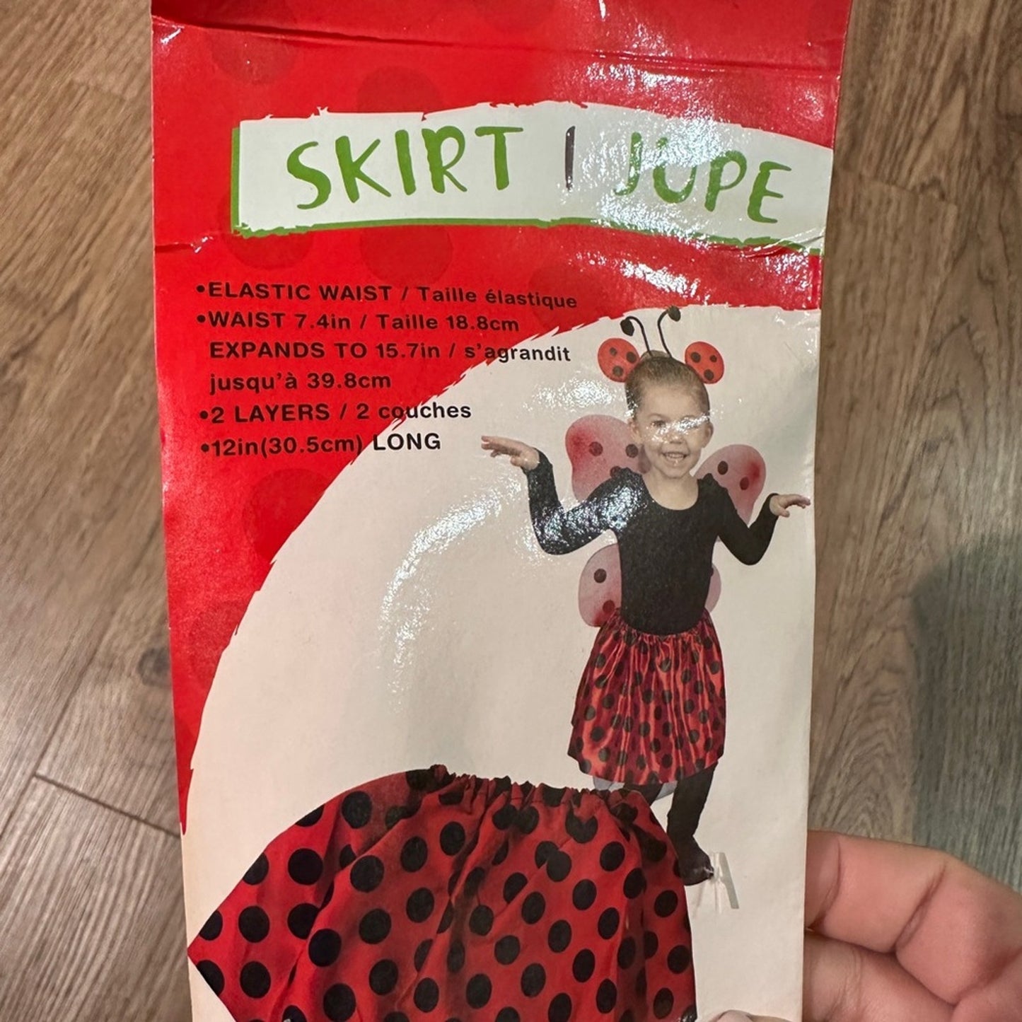 NWT girls ladybug skirt for ages 3+
