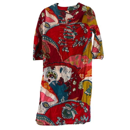 Vibrant Asian inspired floral tunic top