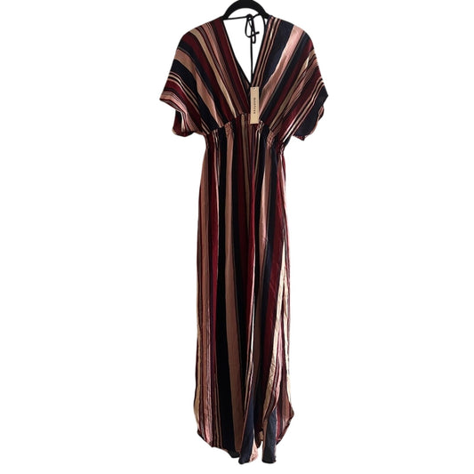 NWT Monteau Striped Multicolor Maxi Dress size Medium